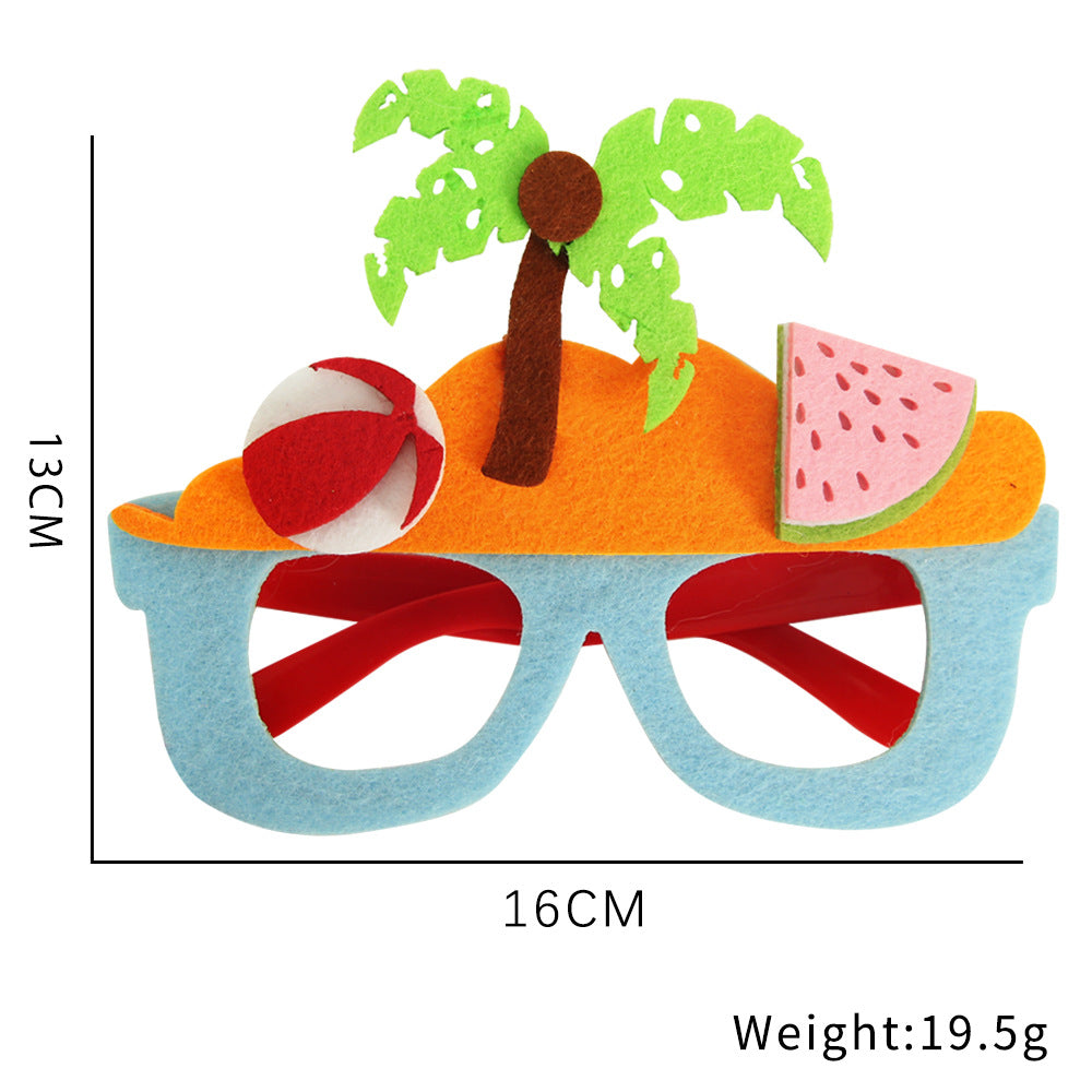 Wholesale 2025 New Hawaiian Glasses Decoration Children's Ball Photo Props Plastic Glasses Party Supplies